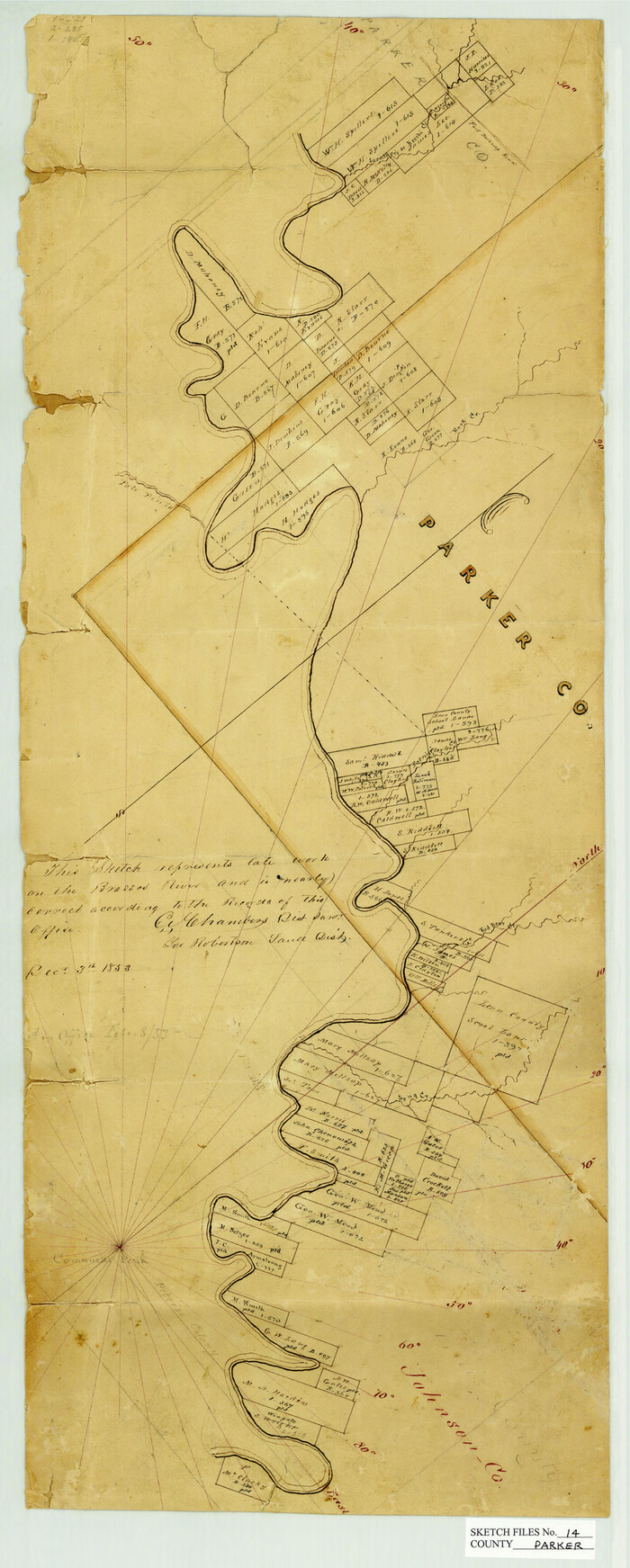 12143, Parker County Sketch File 14, General Map Collection