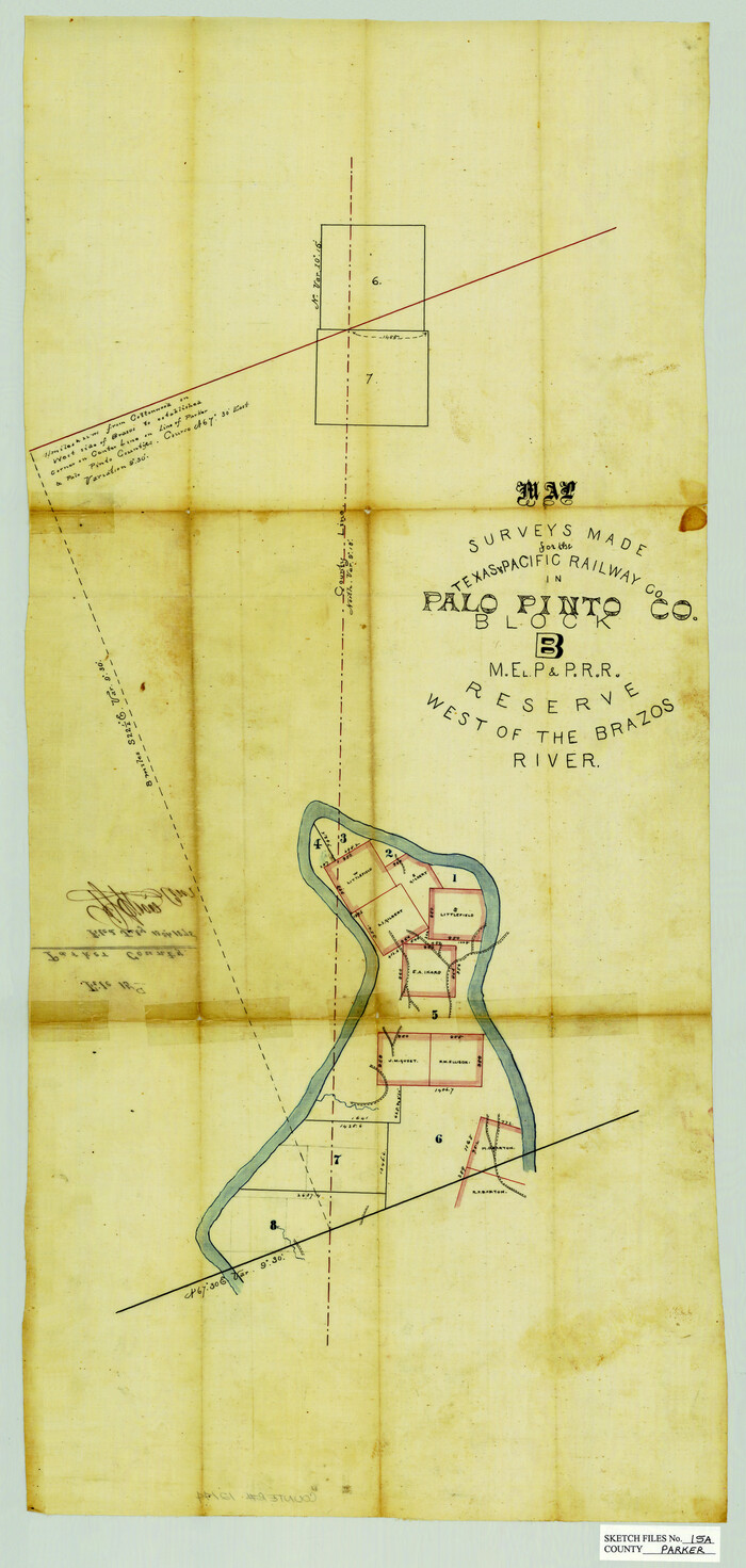 12144, Parker County Sketch File 15A, General Map Collection