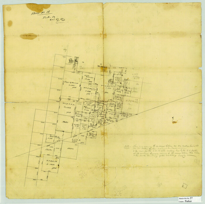 12146, Parker County Sketch File 27, General Map Collection