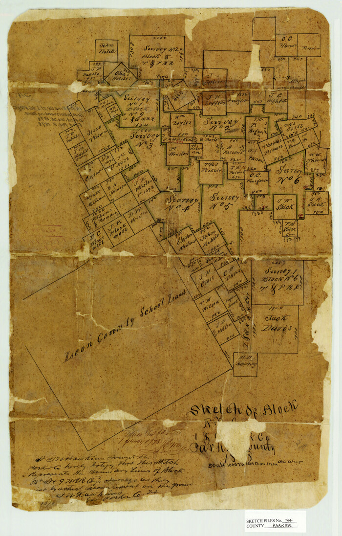 12148, Parker County Sketch File 34, General Map Collection