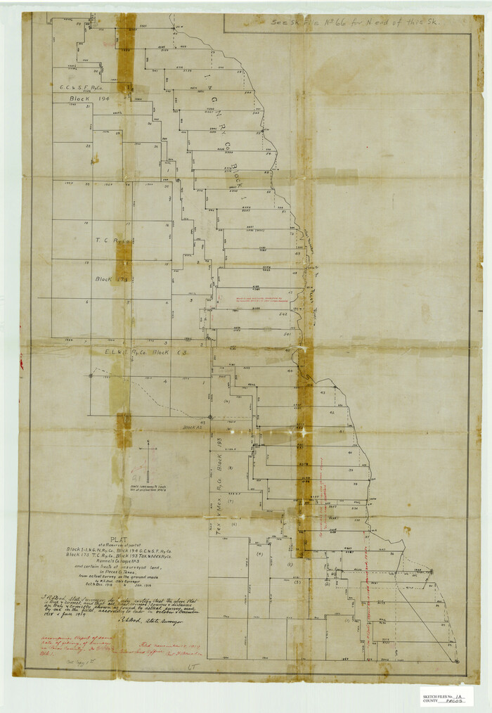 12155, Pecos County Sketch File 1A, General Map Collection