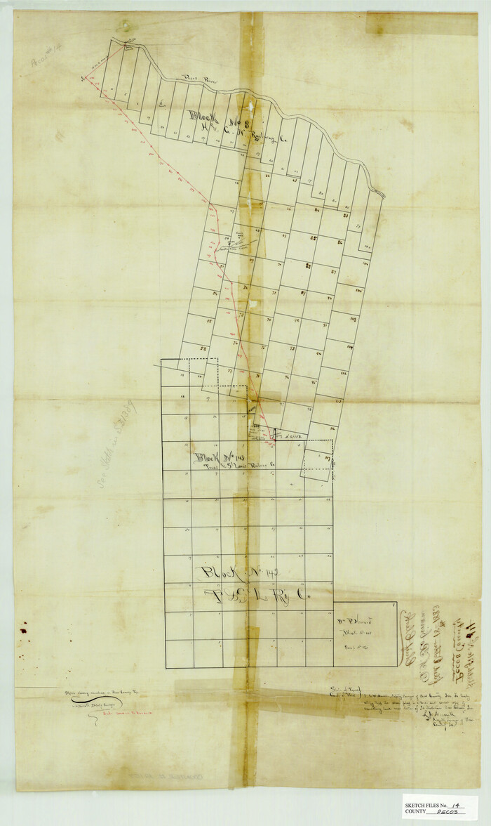 12157, Pecos County Sketch File 14, General Map Collection