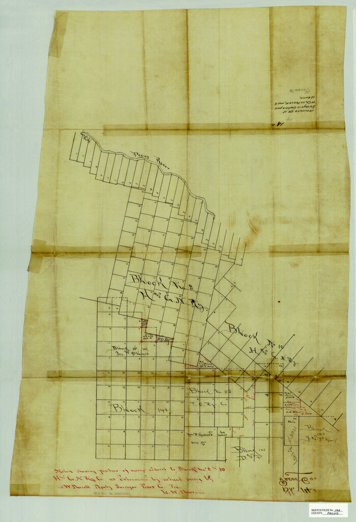 12158, Pecos County Sketch File 14A, General Map Collection