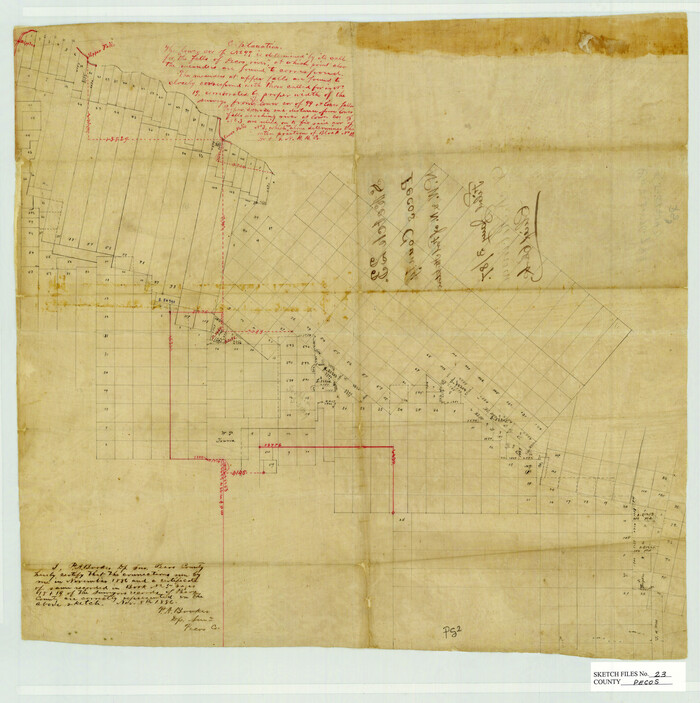 12162, Pecos County Sketch File 23, General Map Collection