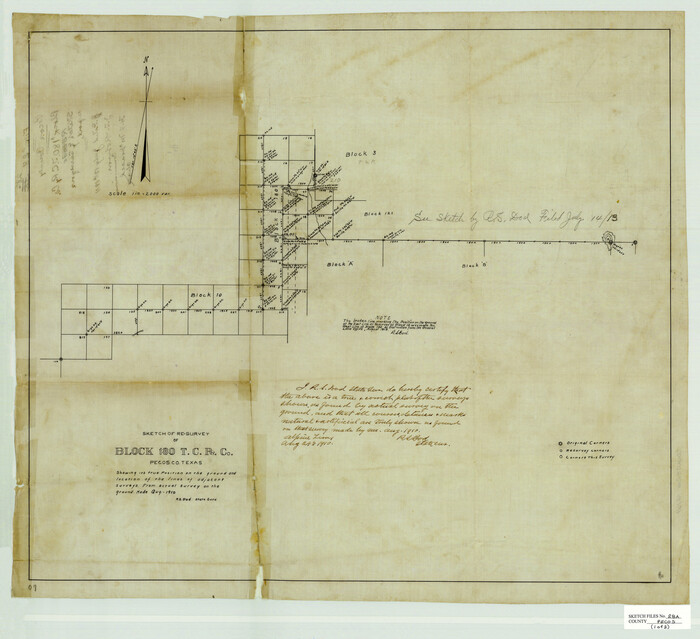 12169, Pecos County Sketch File 28a, General Map Collection