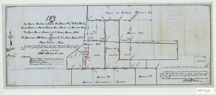 12173, Pecos County Sketch File 31, General Map Collection