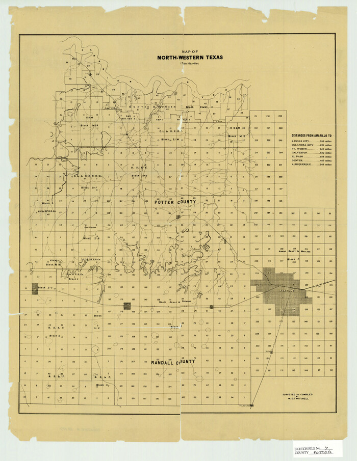 12197, Potter County Sketch File 7, General Map Collection