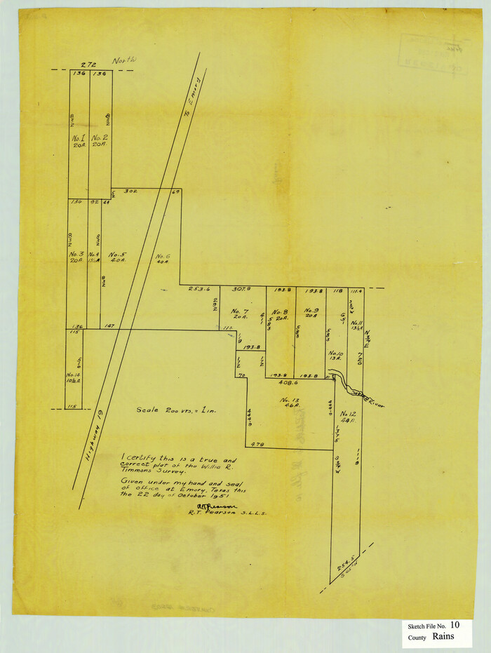12203, Rains County Sketch File 10, General Map Collection