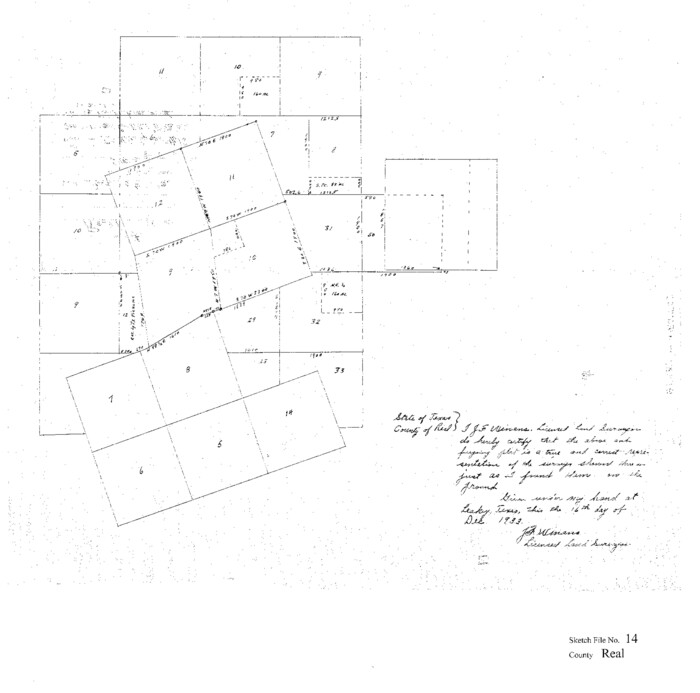 12233, Real County Sketch File 14, General Map Collection