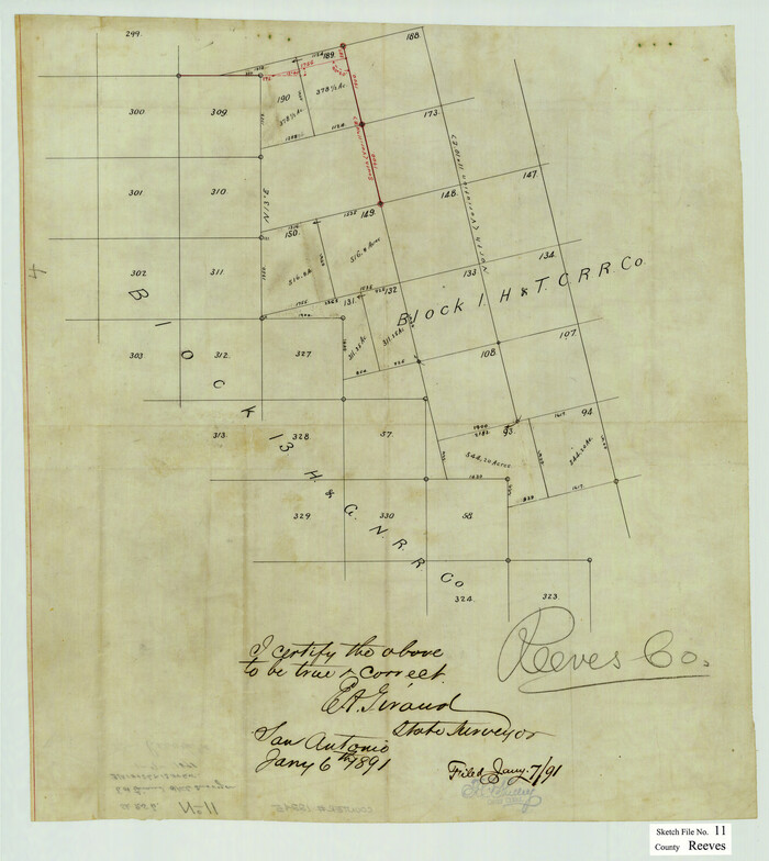 12245, Reeves County Sketch File 11, General Map Collection