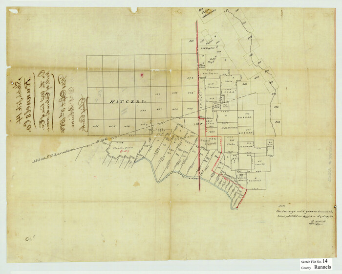 12252, Runnels County Sketch File 14, General Map Collection
