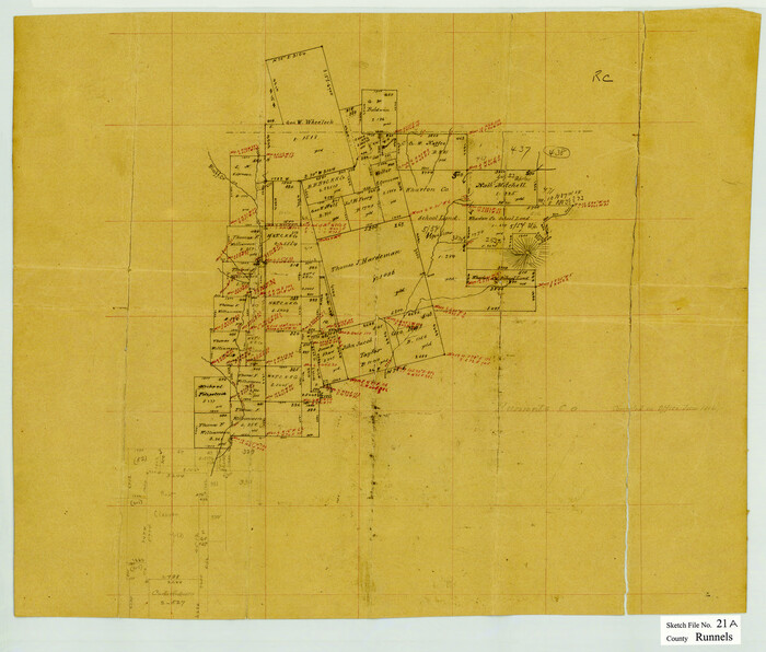 12256, Runnels County Sketch File 21A, General Map Collection