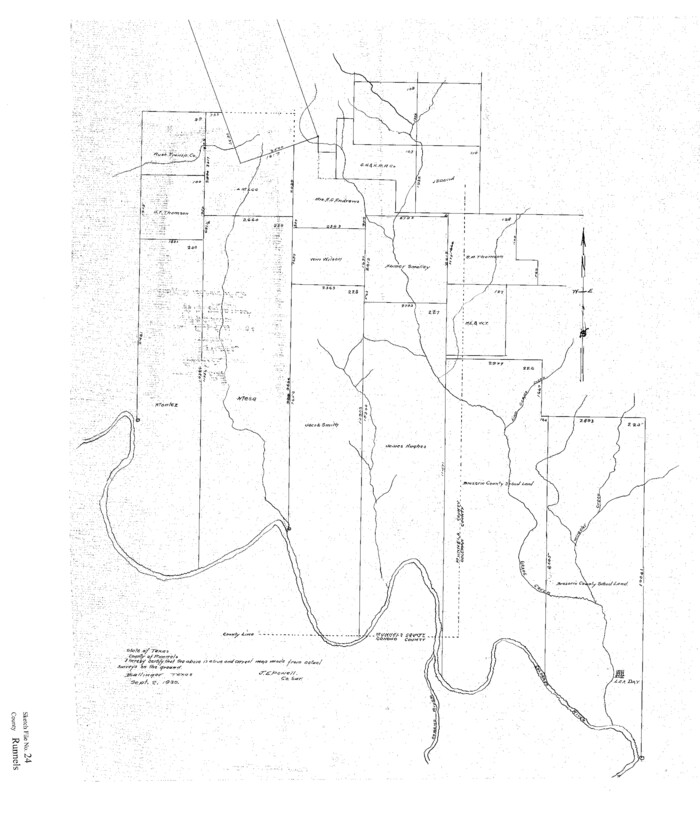 12258, Runnels County Sketch File 24, General Map Collection