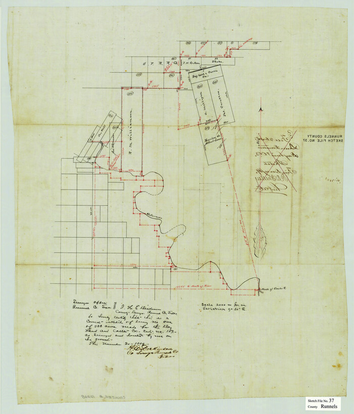12268, Runnels County Sketch File 37, General Map Collection