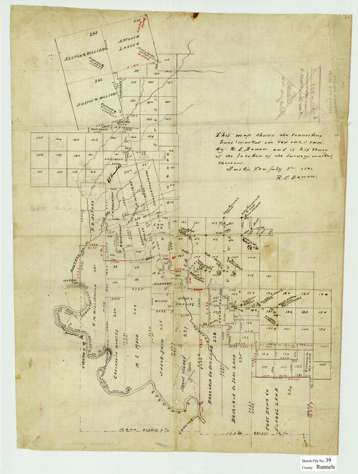 12270, Runnels County Sketch File 39, General Map Collection
