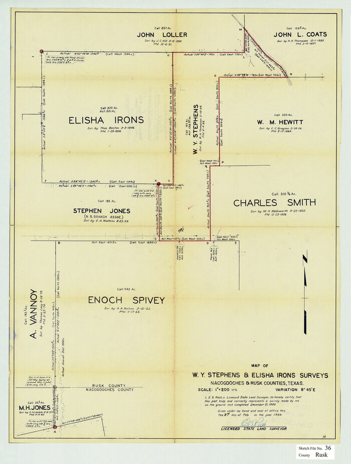 12274, Rusk County Sketch File 36, General Map Collection