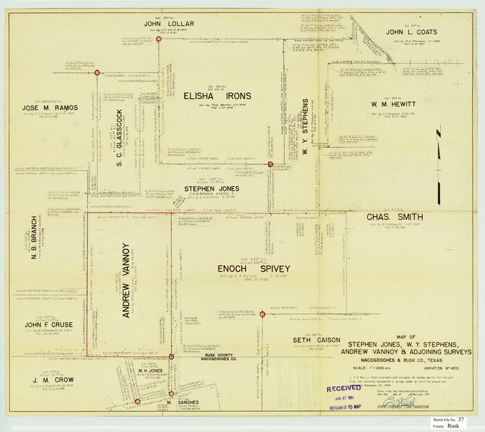 12275, Rusk County Sketch File 37, General Map Collection