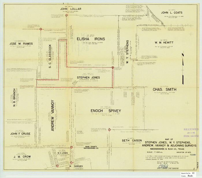 12277, Rusk County Sketch File 41, General Map Collection