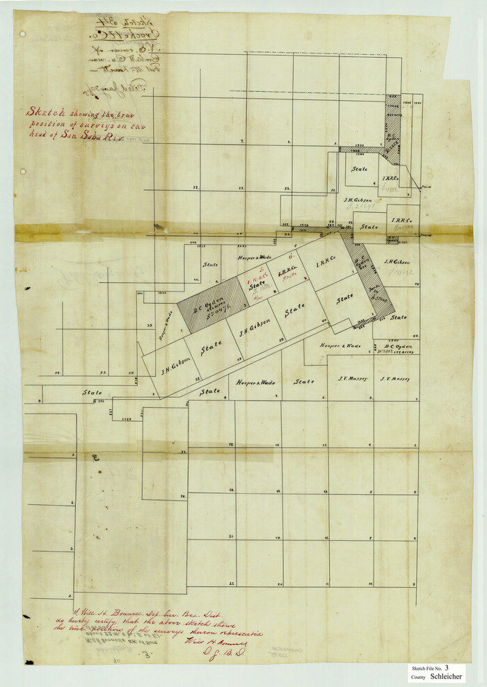 12295, Schleicher County Sketch File 3, General Map Collection