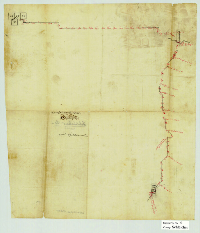 12296, Schleicher County Sketch File 4, General Map Collection