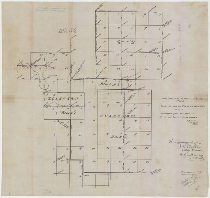 12298, Schleicher County Sketch File 11, General Map Collection