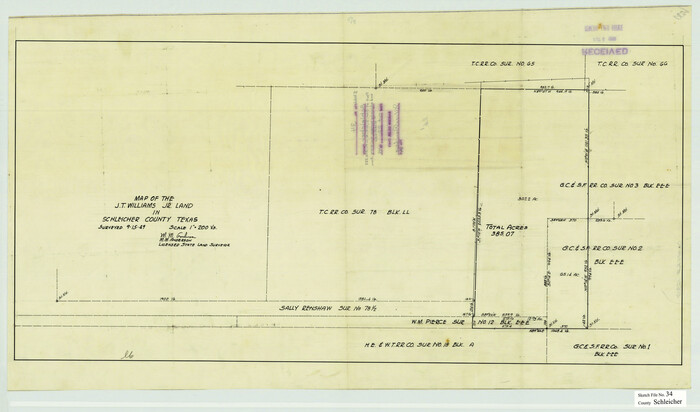 12307, Schleicher County Sketch File 34, General Map Collection