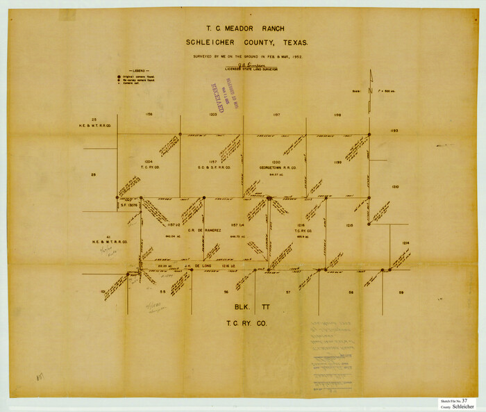 12310, Schleicher County Sketch File 37, General Map Collection
