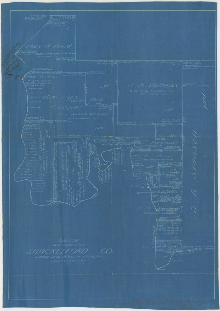 12314, Shackelford County Sketch File 7, General Map Collection