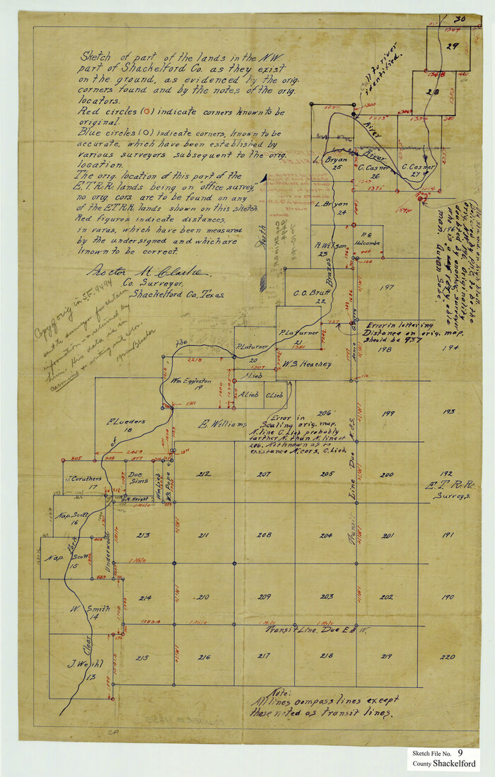 12315, Shackelford County Sketch File 9, General Map Collection