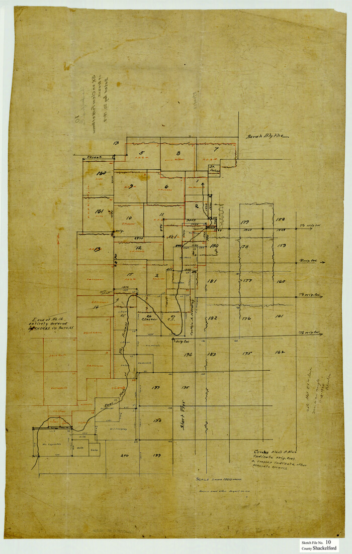 12316, Shackelford County Sketch File 10, General Map Collection