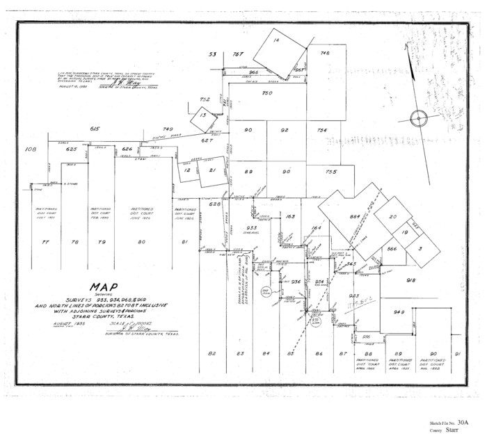 12334, Starr County Sketch File 30A, General Map Collection