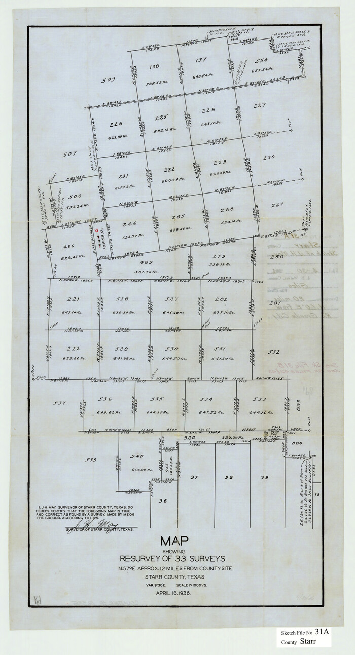 12335, Starr County Sketch File 31A, General Map Collection