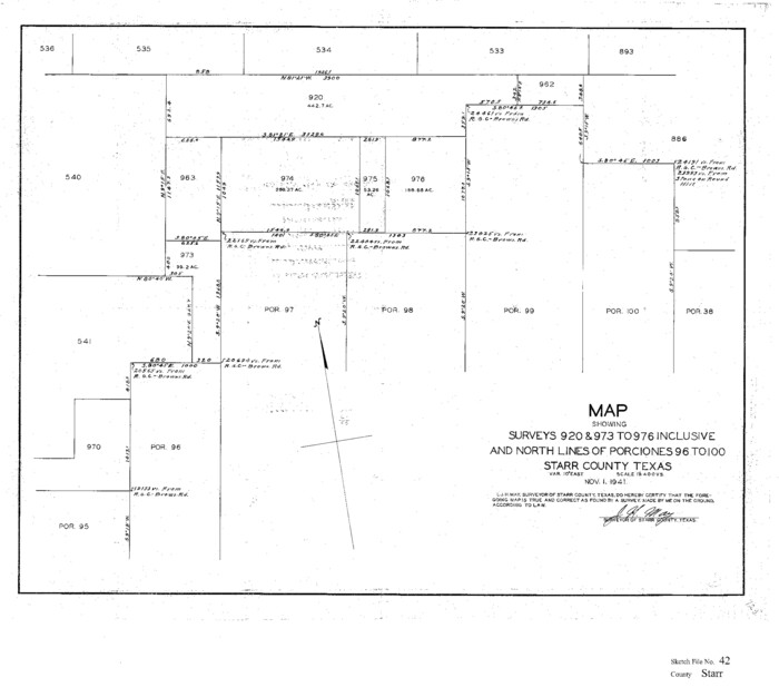 12341, Starr County Sketch File 42, General Map Collection
