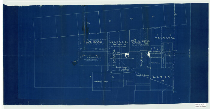 12350, Stephens County Sketch File 20, General Map Collection