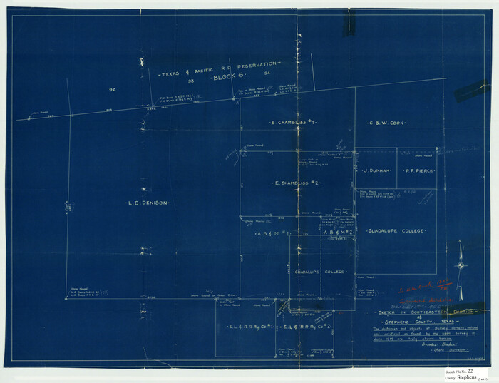 12352, Stephens County Sketch File 22, General Map Collection