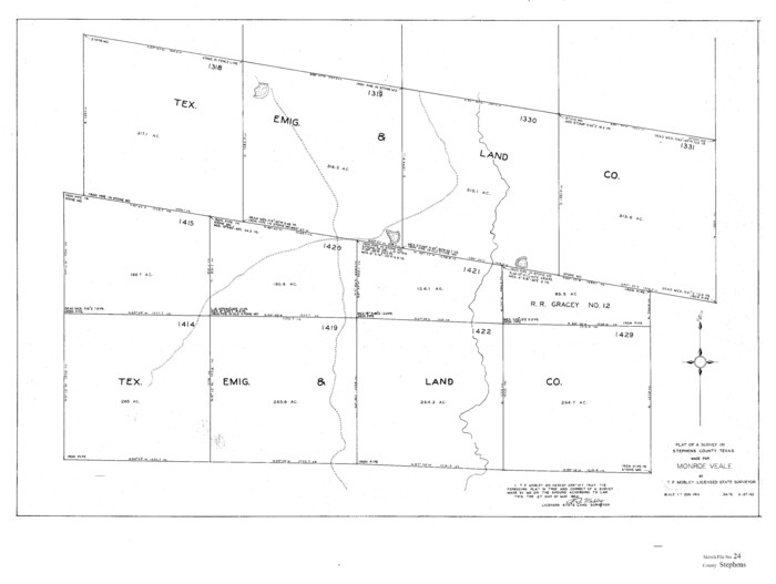 12354, Stephens County Sketch File 24, General Map Collection