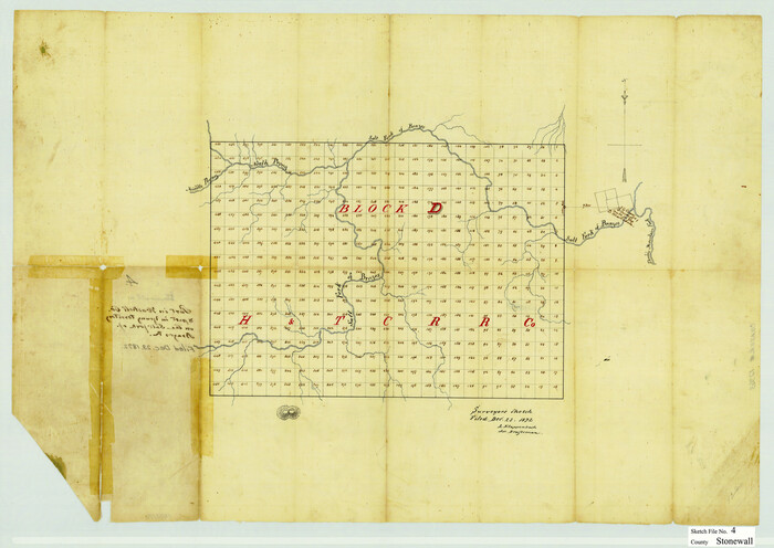 12363, Stonewall County Sketch File 4, General Map Collection