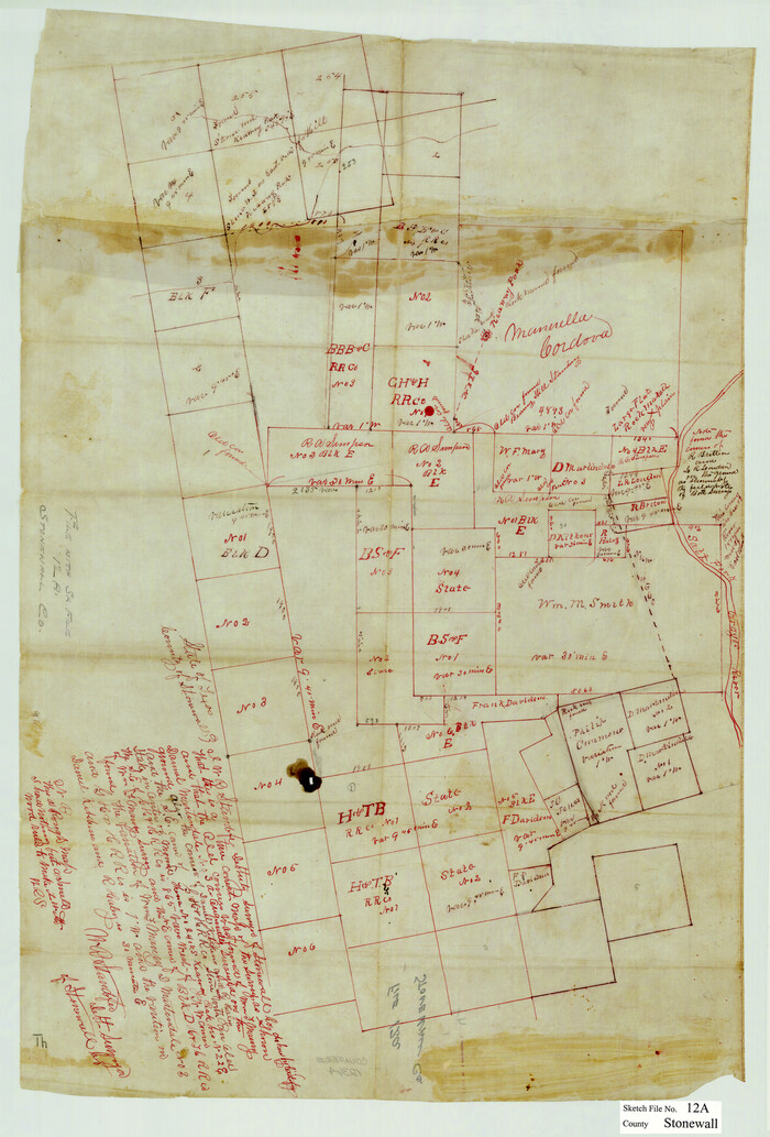12364, Stonewall County Sketch File 12A, General Map Collection