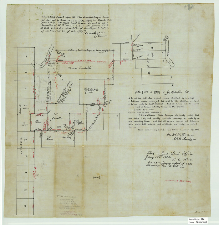 12377, Stonewall County Sketch File B2, General Map Collection