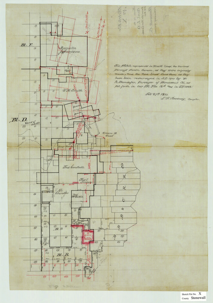12378, Stonewall County Sketch File X, General Map Collection