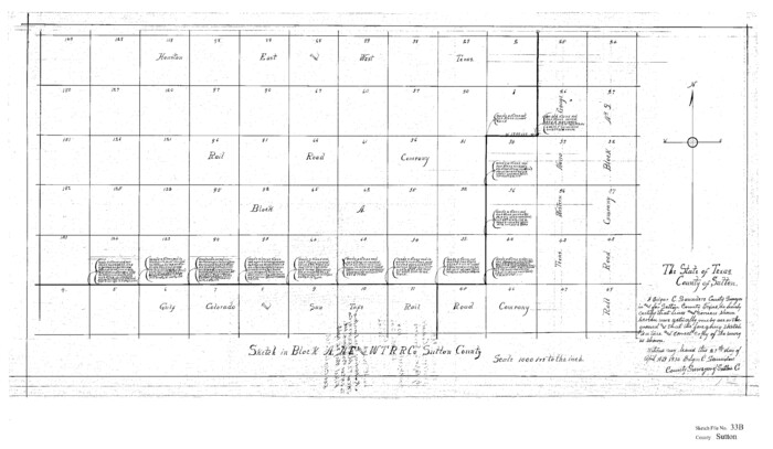 12386, Sutton County Sketch File 33B, General Map Collection