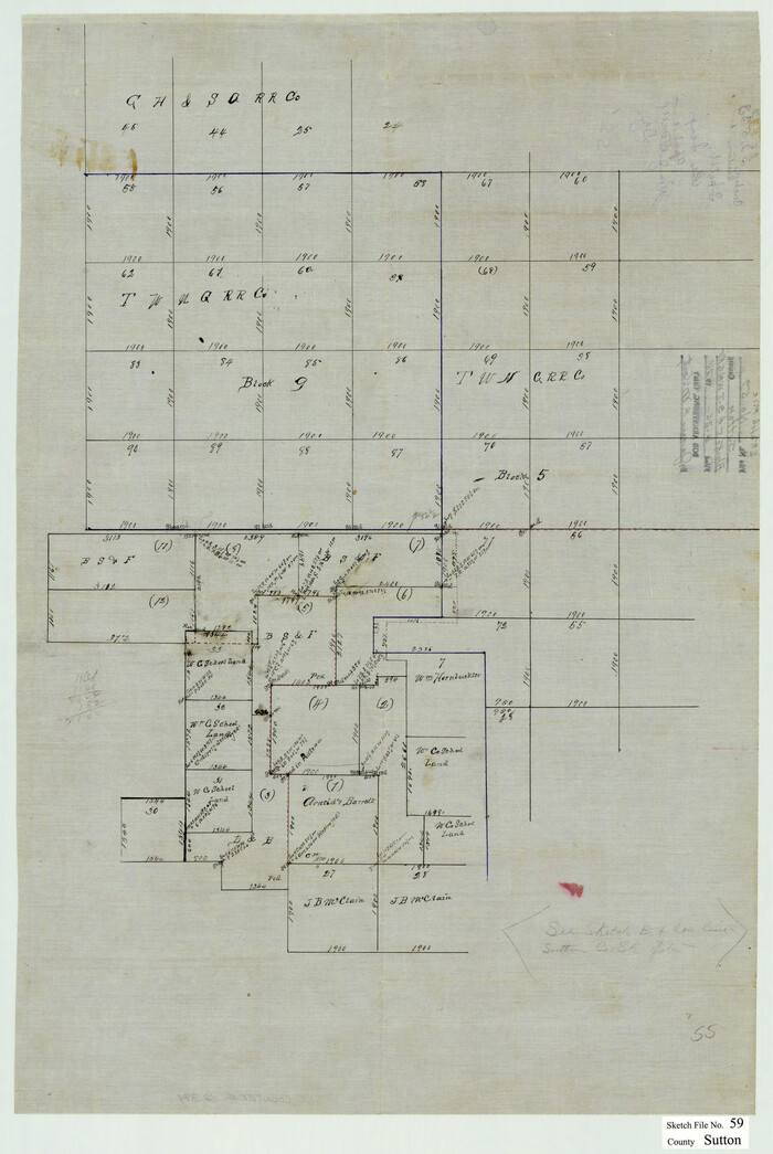 12394, Sutton County Sketch File 59, General Map Collection