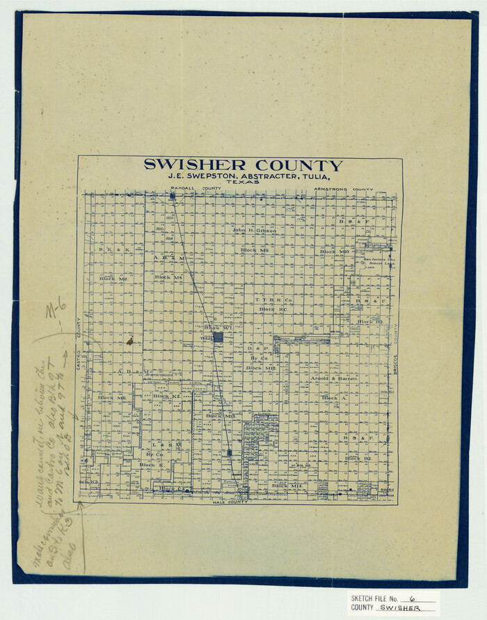12404, Swisher County Sketch File 6, General Map Collection