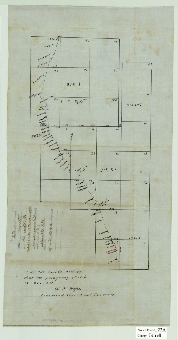 12422, Terrell County Sketch File 22A, General Map Collection