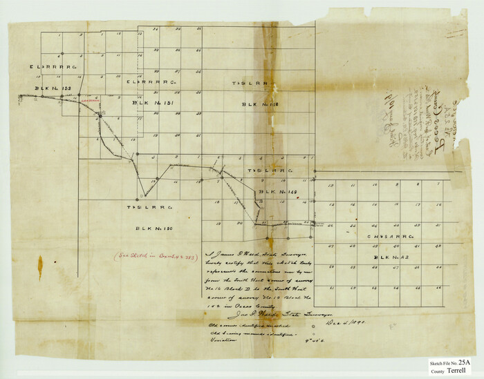12424, Terrell County Sketch File 25A, General Map Collection