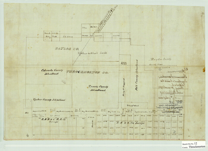 12435, Throckmorton County Sketch File 12, General Map Collection