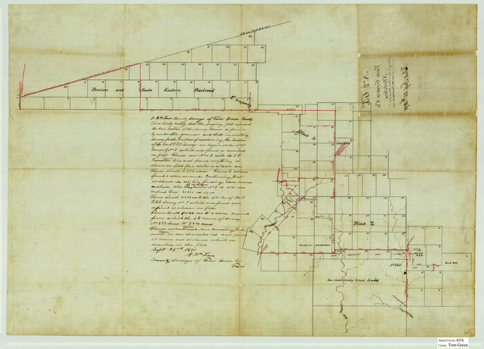 12446, Tom Green County Sketch File 63A, General Map Collection