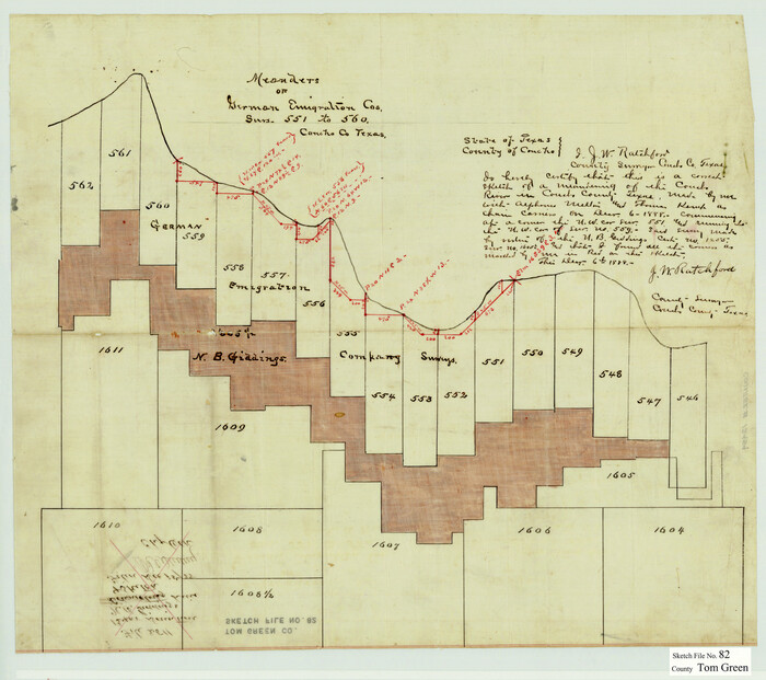 12454, Tom Green County Sketch File 82, General Map Collection