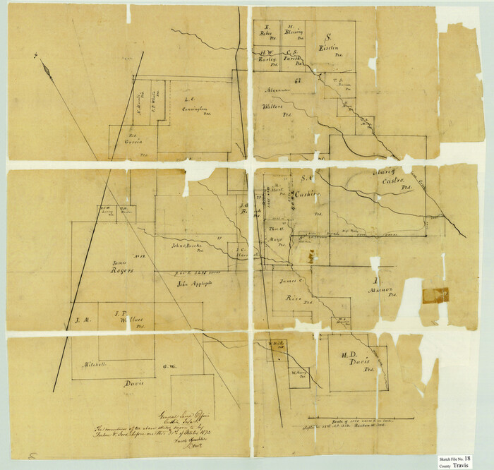 12458, Travis County Sketch File 18, General Map Collection