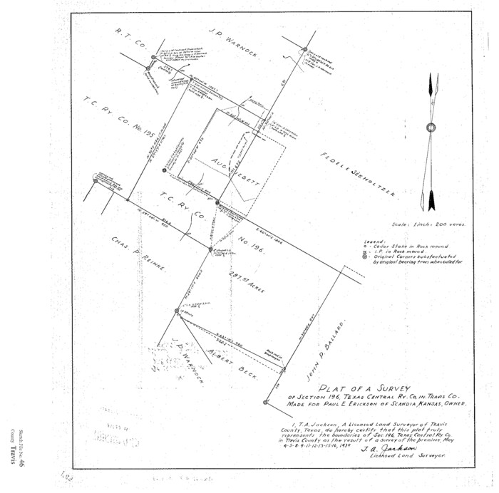 12468, Travis County Sketch File 46, General Map Collection